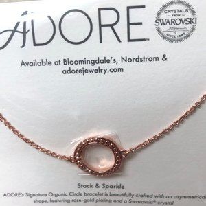 Adore Swarovski rose gold "circle" bracelet